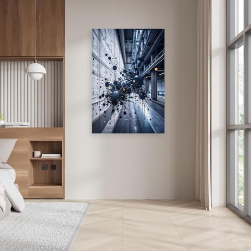 Tableau mural art abstrait : la solution pour dynamiser une décoration de salon terne - 2