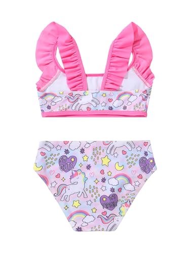 Moily Kids Girls Mermaid Bikini Tankini Set Ruffles Tank Top with Briefs Bottoms 2 Piece Bathing Suits4