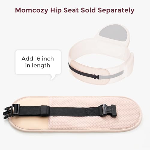 Image of Momcozy Hip Carrier Belt Extender - Compatible with Momcozy Move2Fit Hip Carrier, Extends Waist Band up to 61 inch for Plus Size Parents, Adjustable Fit, Soft & Breathable, Airmesh-Pink
