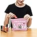 Makeup Bag, Travel Cosmetic Bag, For Women Best Friends Sister Funny Weed Gifts, Small Makeup Zipper Pouch Travel Accessories Organizer Bag Toiletry Case Gifts for Birthday Christmas. pink