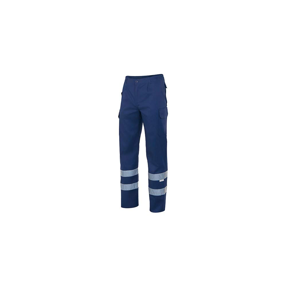 YAYA 01-301227-510 Broek met sierplooien, wijde pijpen en split navy - Studio Jill