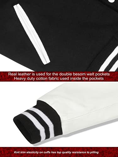 Image of Brutul Bee Original Leather Varsity Letterman Jackets Wool & Leather Original American Style Varsity Jackets