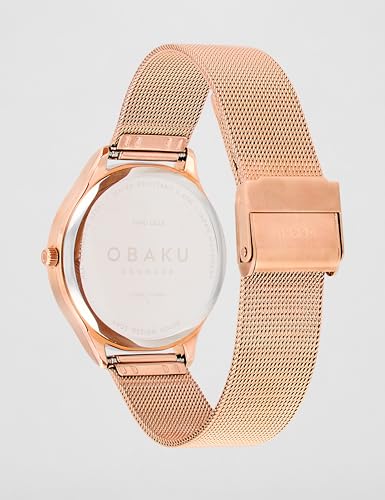 Image of Obaku Tang Lille Roses Analog Gold Dial Women's Watch-V260LXVVMV