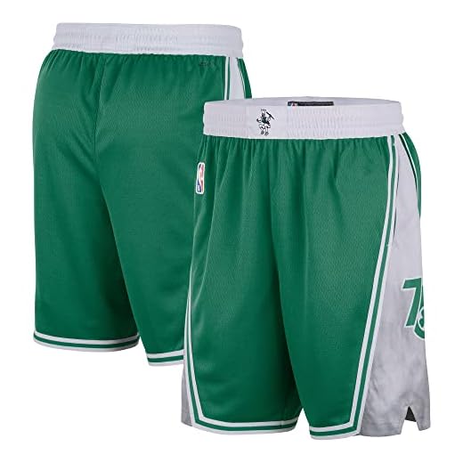 NBA Youth 8-20 Official 2021-22 City Edition Swingman Performance Shorts (14-16, Boston Celtics Green)