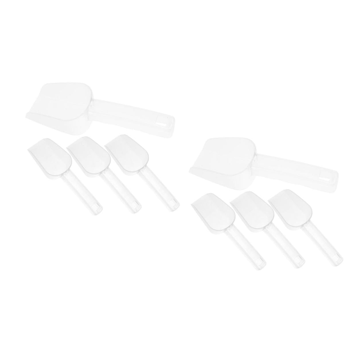 HEALLILY 8pcs Food-grade Plastic Scoops for Ice Flour Grains Versatile Kitchen Spoons for Candy Nuts and More for Home Bar and Restaurant Use