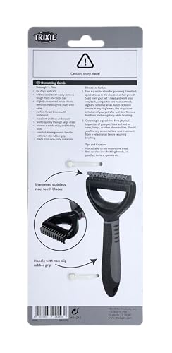 TRIXIE Pet Dematting Comb, for Cats and Dogs, Detangle and Thin, 3″ x 7″ (7x18cm) TRIXIE Pet Dematting Comb, for Cats and Dogs, Detangle and Thin, 3″ x 7″ (7x18cm)