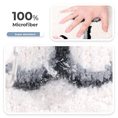Niedlicher Badteppich Badematte für Badezimmer Rutschhemmender Weicher Badteppich für Duschen Niedlich Plüsch Mikrofaser… – Bild 5