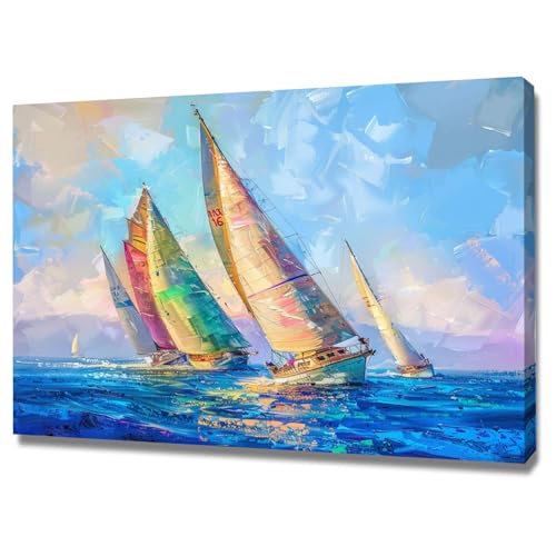 Impression sur toile intissée d'art mural tableau paysage encadré 40x60