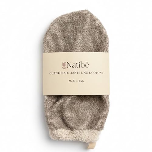 Guanto esfoliante corpo lino e cotone - Made in Italy