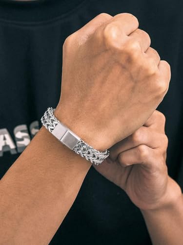 Pulsera de acero para hombre con cierre robusto miniatura 2