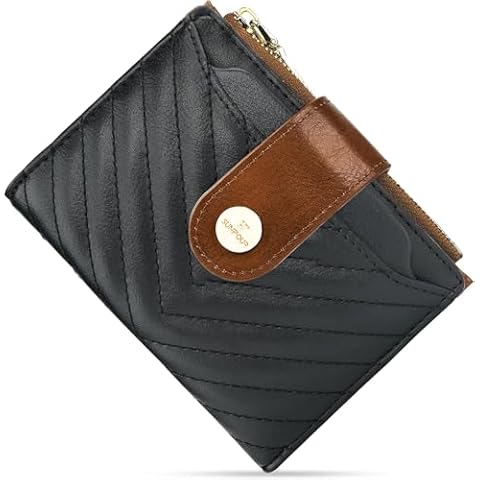 KNGITRYI Small Wallet for Women and Leather Bifold RFID Blocking Card Holder Cover