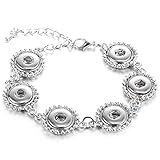 LOVGLISTEN New Snap Jewelry Bracelet 12mm Snap Bracelet Snap Button Jewelry Charms for Women (5)
