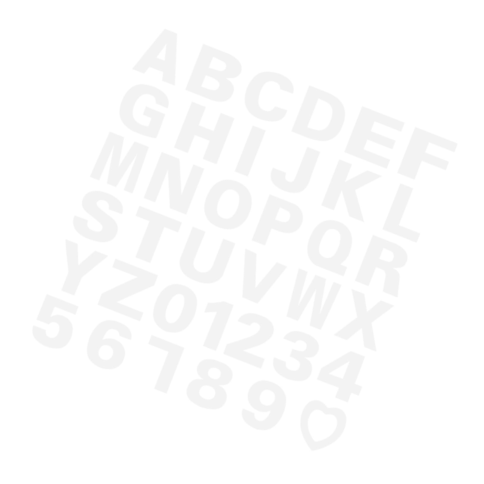 Bianco Stencil per Torte Numeri e Lettere Riutilizzabili 37 Pezzi PET