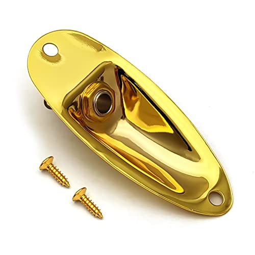 MAXCHEER - Placa de entrada para guitarra, estilo barco, 1/4 pulgadas con tornillos para Fender...