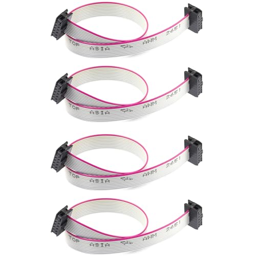 Câble plat IDC 10 broches souple lot de 4 nappes 2x5 broches pour transfert de données net
