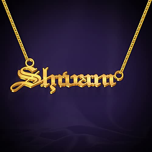 Image of Shivani Cursive Gold & Silver Name Pendant Necklace, Best Jewelry Gift for Girls.