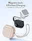 ESR für AirPods 4 Hülle, kompatibel mit AirPods 4 Gen (2024) (USB-C), Unterstützt kabelloses Laden, Schutzhülle mit Handschlaufe, Magnetischer Deckel, Orbit Hybrid Hülle, Wüstentitan