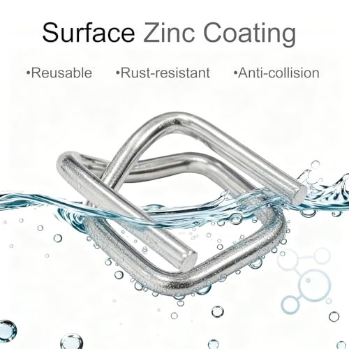 3/4" Heavy Duty Galvanized Wire Buckle for Woven Cord Strapping, 150 Pack Reusable Metal Wire Buckle for Polypropylene Strapping, Wire Buckles with Galvanized Coating with High Holding Power by Hondong - Image 4