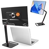 Rotation à 360° et angles de vision personnalisables : obtenez l'angle de vision parfait sans effort. Notre support de moniteur polyvalent prend en charge une rotation complète à 360 degrés et un balayage lisse de gauche à droite, ce qui le rend idéal pour le partage d'écran, les jeux ou la commutation entre les modes portrait et paysage. (Bonus : un tournevis complimental est inclus, vous permettant de serrer ou de desserrer facilement les joints arrière pour une stabilité personnalisée).