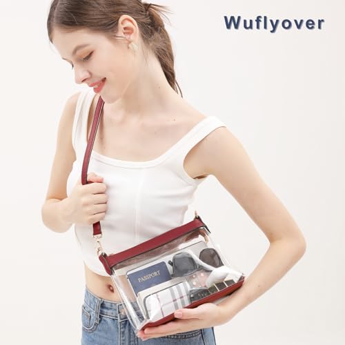 Image of Wuflyover Clear Bag for Stadium Events, Clear Purse for Women