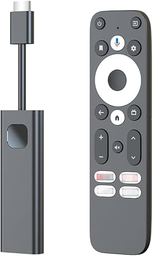 GD1 Android 11.0 TV Stick Certificado ATV Quad Core Amlogic S905Y4-B WiFi 2.4G5.8Ghz BT5.0 4K Bluetooth Control de voz Smart Home Player