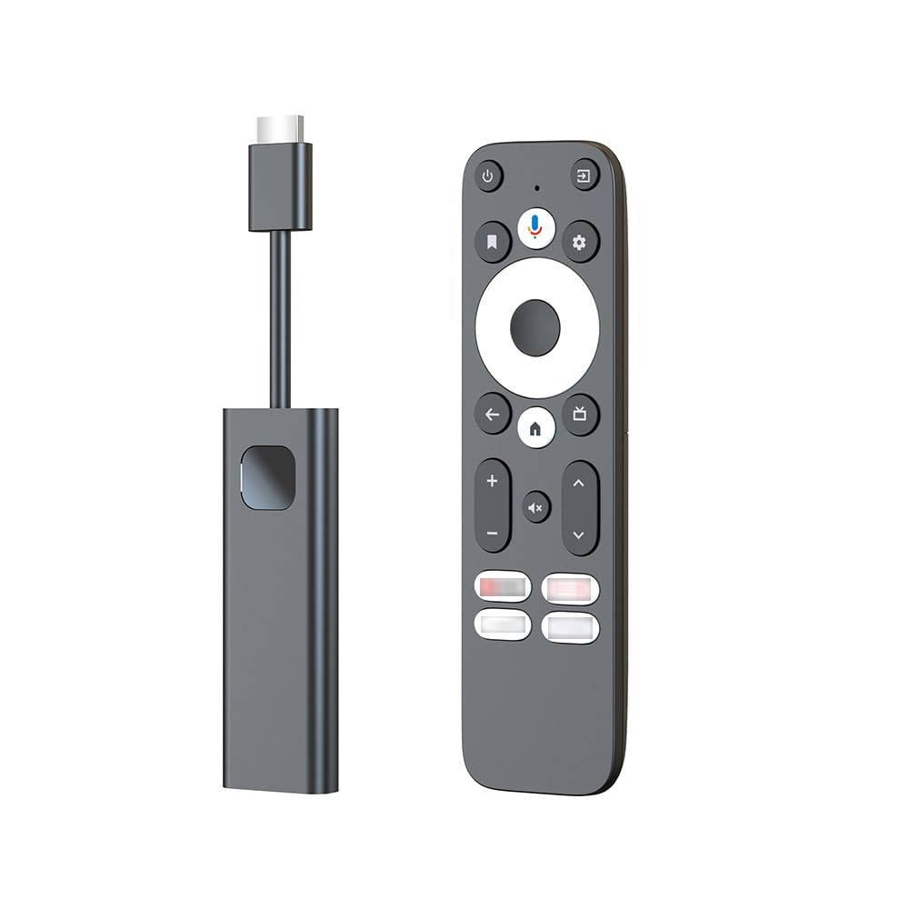 GD1 Android 11.0 TV Stick Certificato ATV Quad Core Amlogic S905Y4-B WiFi 2.4G/5.8Ghz BT5.0 4K Bluetooth Voice Control Smart Home Player