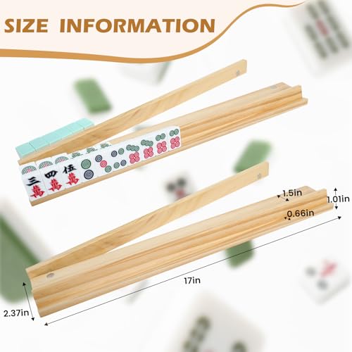 Set de 4 soportes de madera para Mahjong americano miniatura 2