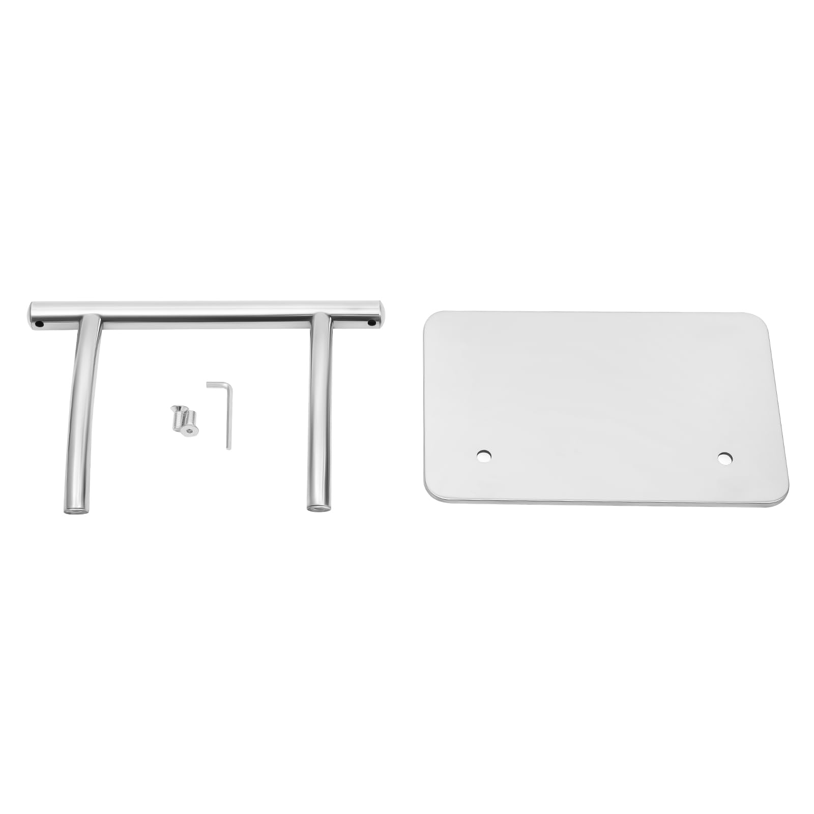Poggiapiedi in acciaio inox, professionale, rettangolare, 30 x 19 x 18 cm, in piedi per parrucchiere, bellezza, spa, nail massaggi, salone, sedie e tatuaggi, argento
