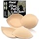 Nimiah BH Pads Inserts Breast Enhancers - 2 Paare Push up Badeanzug Pads Add 1-2 Cups Größe Fits D Cup | Beige