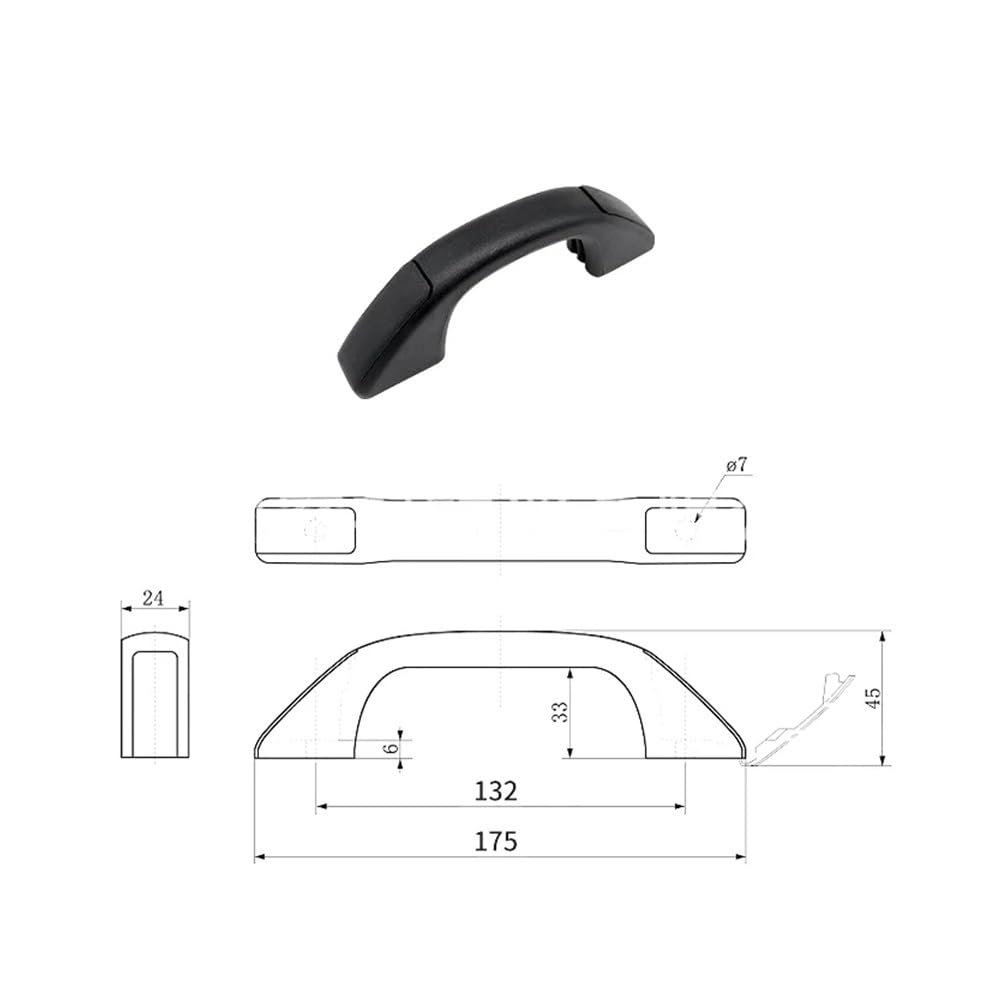 Per Van Per Rimorchio Per Caravan Per Camper | 1/2pcs 175 Millimetri Grab Pull Maniglie Delle Porte Con Foro Coperture Parti Di Ricambio Esterne Per Van Per Rimorchio Per