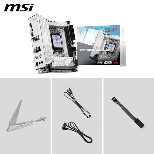 Image of MSI MPG B860I Edge TI WiFi Motherboard (Supports Intel Core Ultra Processors Series 2, LGA 1851, DDR5, PCIe 5.0, M.2, 2.5Gbps LAN, USB 3.2 Gen2, HDMI /DP, Wi-Fi 6E, Bluetooth 5.3, ATX)