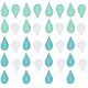 HOMOCONO Regentropfen Girlande Aus Iridescent Papier 1 2M Lange Dekoration FüR Hochzeit Baby Shower Party Und Festliche AnläSse 9 StüCk in Bunt