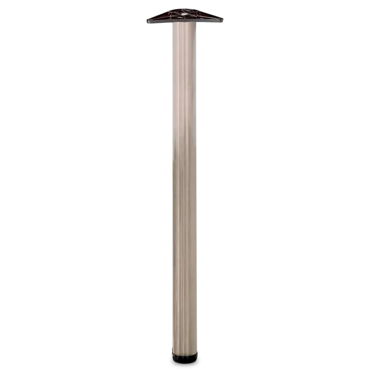 Patas para mesas de 710x60 mm regulables en 10 mm con acabado de acero cromo mate