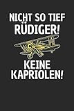  Nich so tief Rüdiger! Keine Kapriolen!: Kalender Monatsplaner Familienplaner Planer A5 I flugzeug I modellflugzeug I Rüdiger Meme I Bruchpilot I Modellbau I Kapriolen
