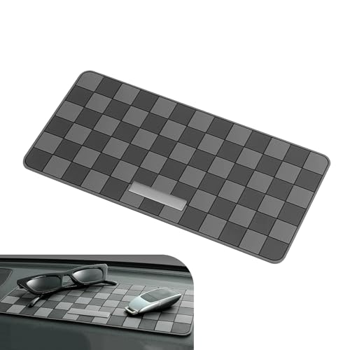 Zosgrew 1 PC Car Dashboard Non-slip Mat High Temperature Resistant Mesh Dash Mat Multifunctional Center Console Storage Mat Universal Dashboard Accessories for Most Cars Trucks SUVs (Gray)