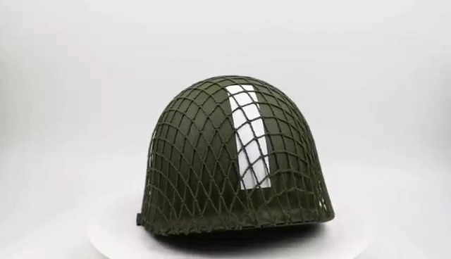 Casque Militaire M1 US WWII Réplique En Acier - Vert, Filet Et Sangle, Pour Collection, Cosplay, Airsoft