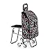 LHBSWQW Carrello Carrello della Spesa con Sedile Carrello della Spesa Pieghevole Carrello della Spesa Sali Le Scale per Viaggi Viaggi Vacanze Campeggio Spiaggia (Stile 11)