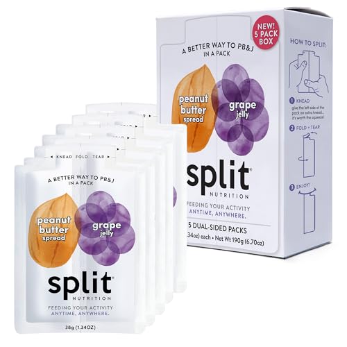 Split Nutrition Peanut Butter and Grape Jelly Squeeze Packs -
