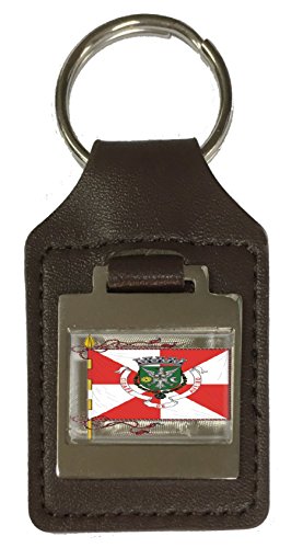 Porte-clés en cuir gravé Aveiro City Portugal cadeau idéal