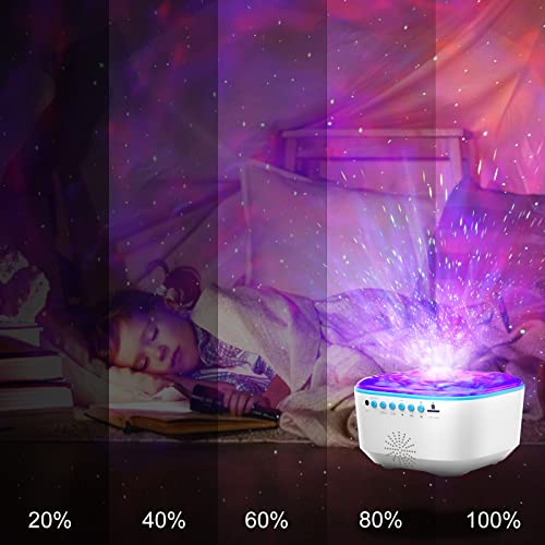 Star Projector Galaxy Light - Star Night Light Projector With Remote Control, Timer, Built-In Speaker, Led Light Projector 8 Lighting For Kids Baby Adults Bedroom/Room Decor/Ceiling/Gift (White) #TOP6