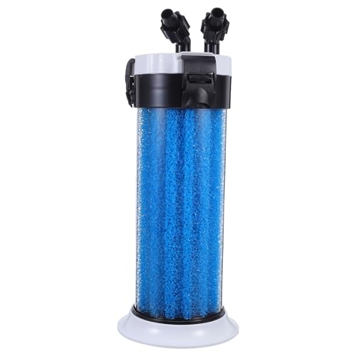UKCOCO Filtre Externe pour Aquarium Canister Silencieux avec Filtration Physique, Chimique et Biologique, Circulation Active D’Eau pour Aquariums D’Eau Douce ’Eau de Mer, Système Complet