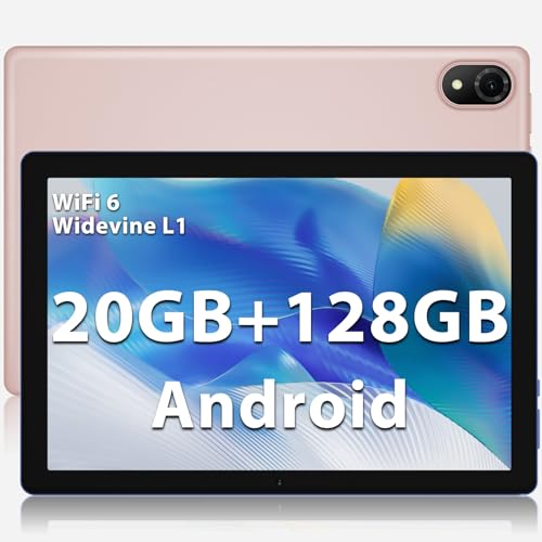 DOOGEE U10 PRO Tablet 10 Zoll Android 13 Tablet PC, 20 GB RAM 128 GB ROM (TF 1 TB), 5060 mAh Akku, Kinder Tablet HD, 8 MP Kamera, 3.5 mm Klinkenkopfhörer/BT 5.0/WiFi6/OTG,TÜV Eye Protection, Rosa