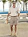 JEMLDL Men's Cotton Linen Shorts 7