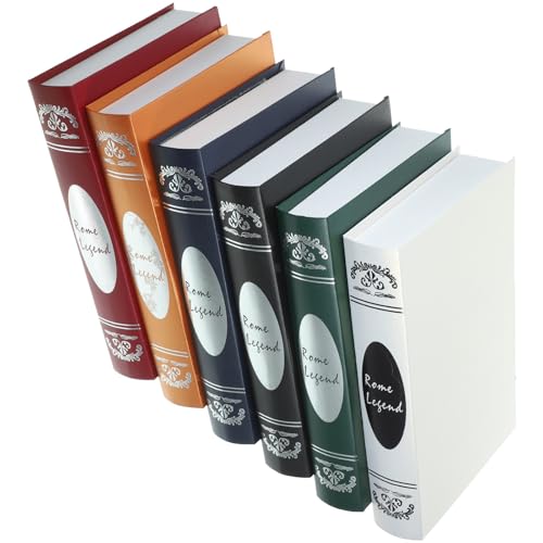 Faux livres décoratifs en papier enduit durable et lot de 6 volumes ambiance ancienne