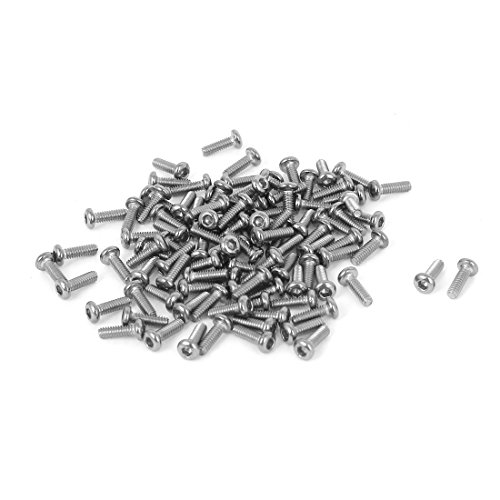 uxcell M2x6mm Stainless Steel Hex Socket Button Head Cap Bolts Screws 100 Pcs by uxcell - Used condition - US$7.83