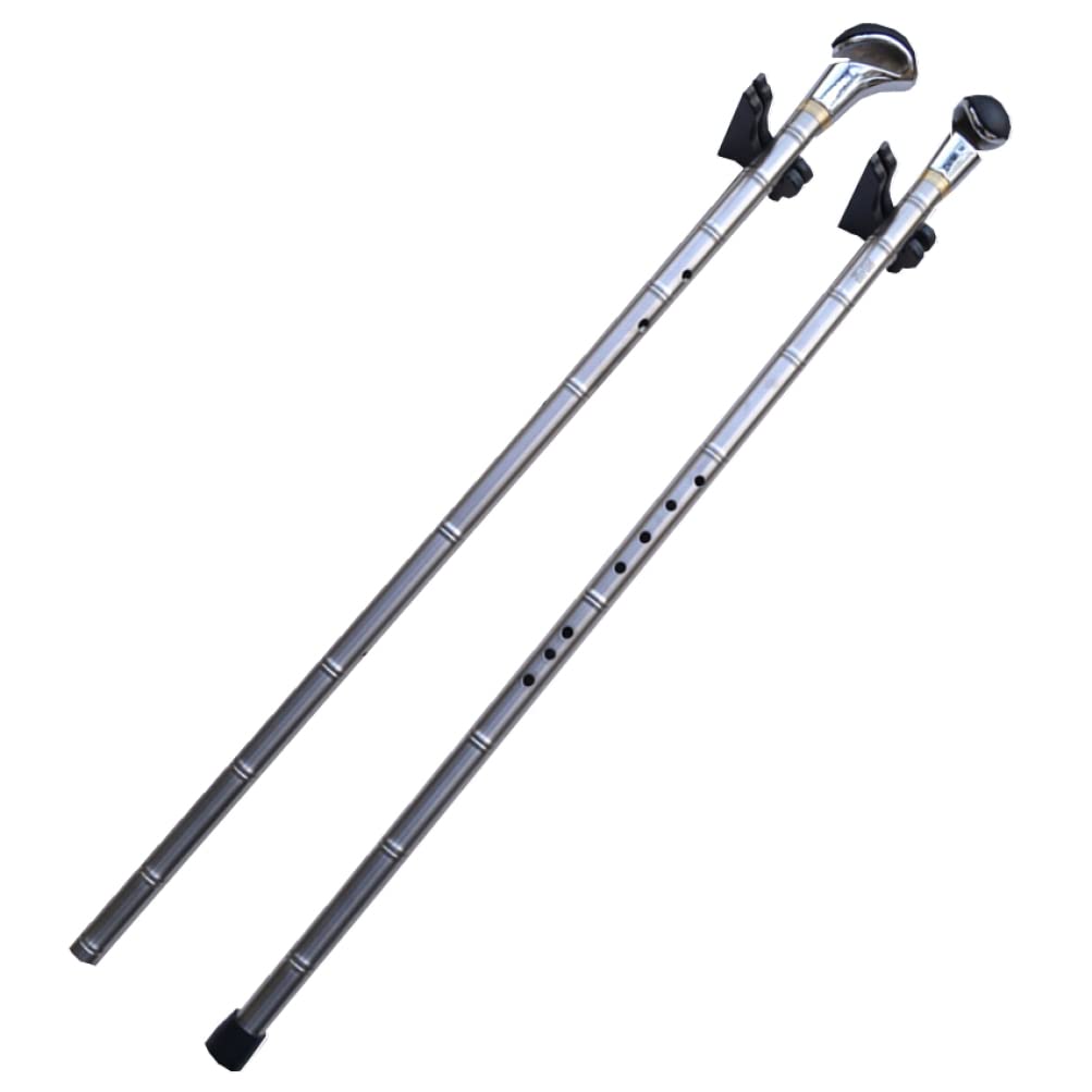 TsoLay Flet dla początkujących, 89 cm, metalowy flet tytanowy, klapa G/F, pionowy, dudy, klarnet, flet dla początkujących, idealny do gry na fletach, instrument muzyczny