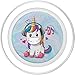 Cute Sitting Unicorn Music Headphones Unicorn Swirl PopSockets PopGrip for MagSafe