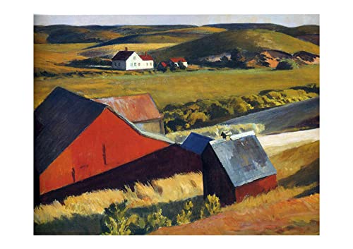 Edward Hopper Cobb's Barns affiche papier d'art de qualite superieure taille XL