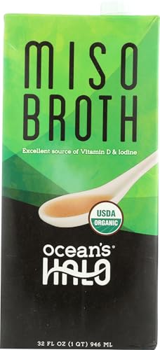 Ocean's Halo Miso Broth, Vegan Friendly, USDA Certified Organic, Gluten Free, 32 Fluid Ounce (Pack of 6)