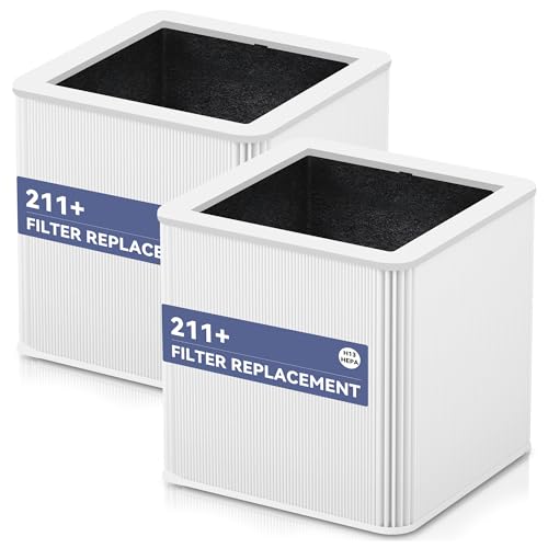 Image of (2 Pack)211+ Auto Replacement Filter Compatible with Blue Pure 211+ Air Purifier,2-in-1 H13 True Filter with Activated Carbon Filter